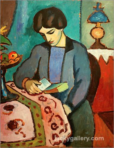 Die Frau des Kunstlers, August Macke painting - Click Image to Close